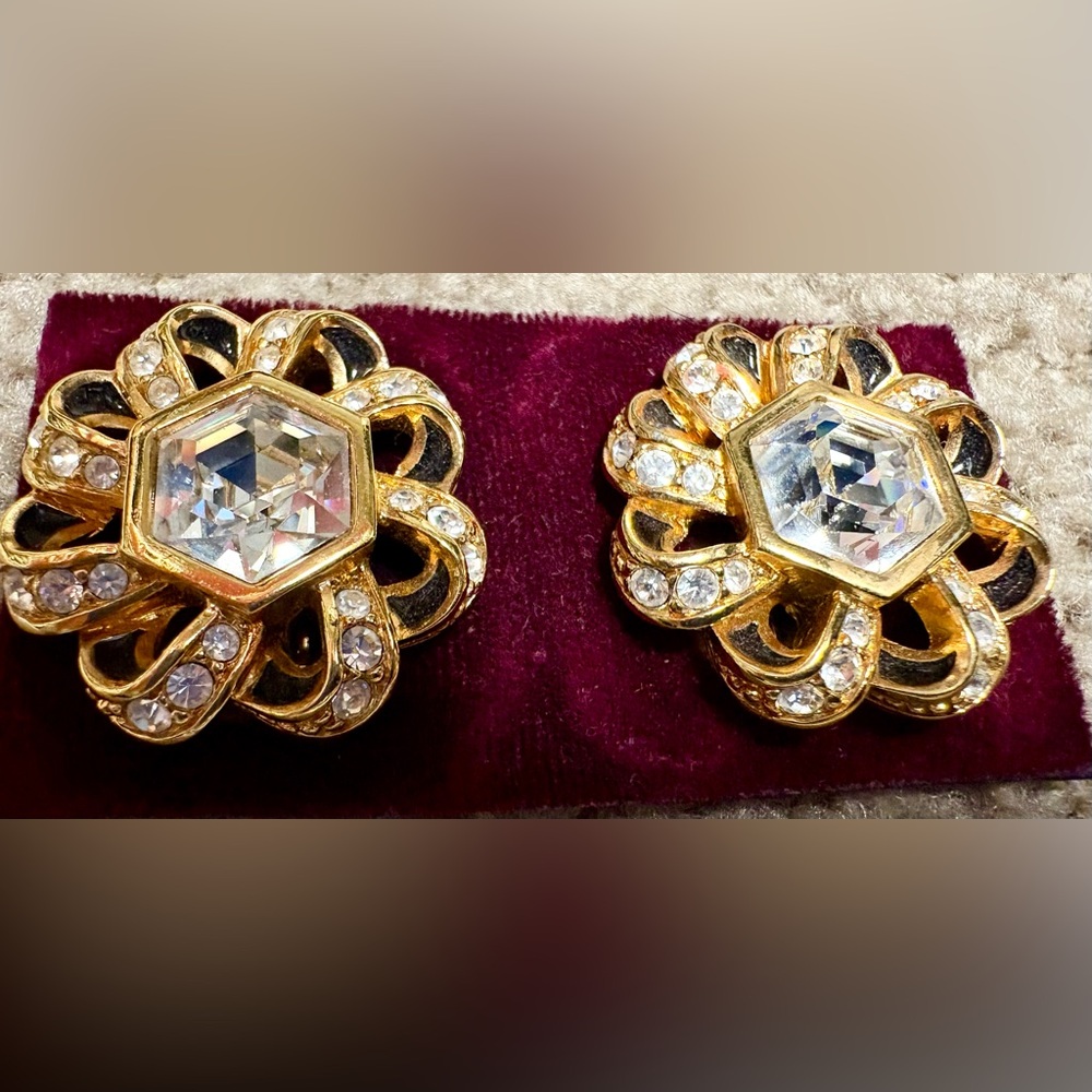 Vintage Swarovski Gold earrings